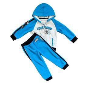 Star Wars Disney Sweatsuit Set Sweat Pants Darth 1977 Toddler Size 4T Retro